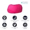 Flash Furniture Bean Bag Chair, 42 in W 42" L 19" H DG-BEAN-LARGE-SOLID-HTPK-GG - alternate 3